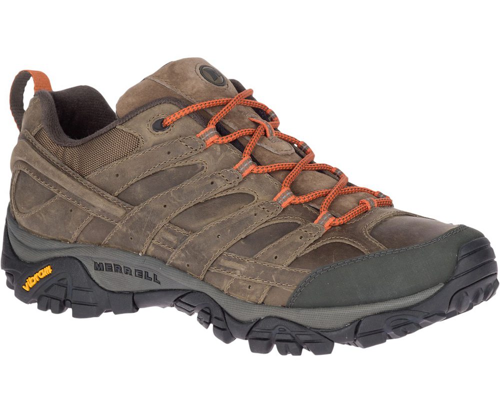 Merrell Hiking Shoes Brown - Moab 2 Prime Wide Width - Mens 61DYWFXGH